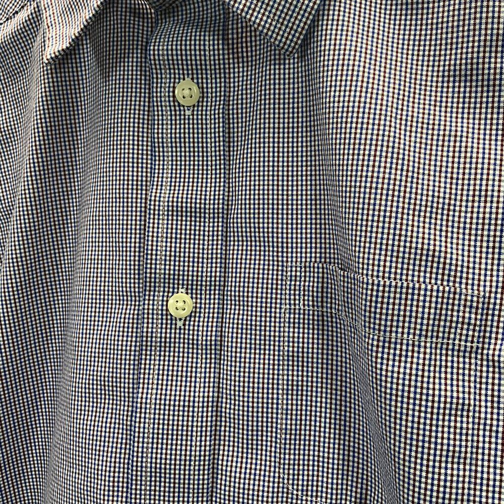 Cat & Jack Boys Blue Gingham Check Button Down Dress Shirt Size M 8/10 - Picture 7 of 8